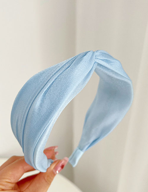 Fashion Blue Clothing Mesh Cross -wide Hair Hoop