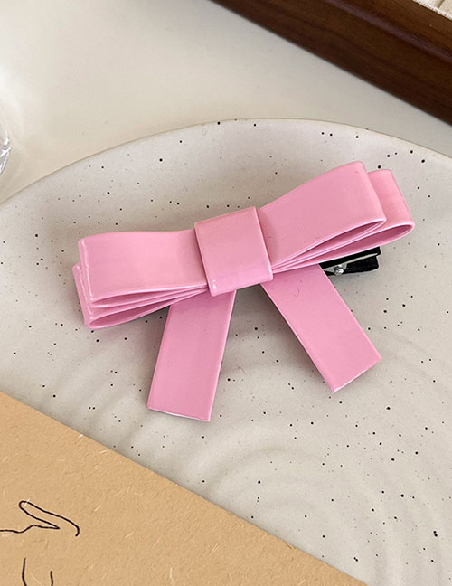Fashion B Dark Pink Cortical Bow Hair Clip