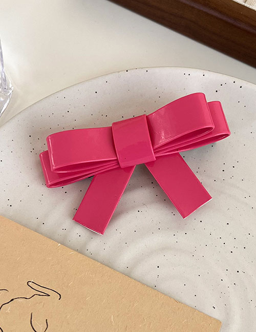Fashion C Rose Pink Cortical Bow Hair Clip