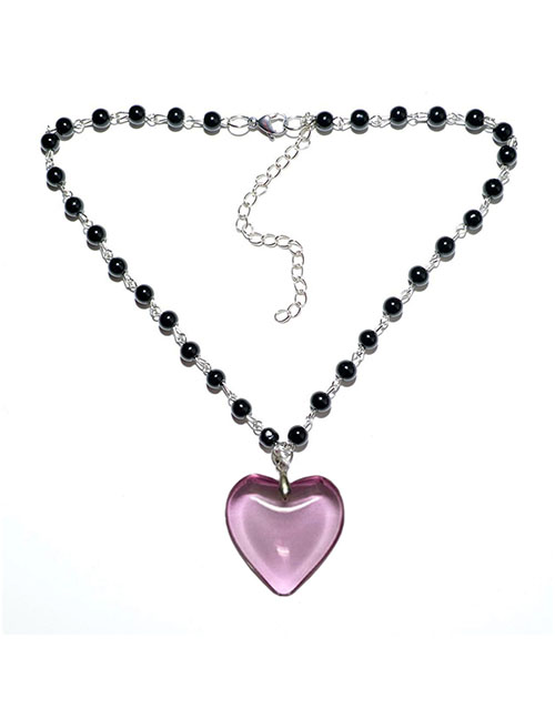 Fashion 4# Metal Love Round Ball Chain Necklace