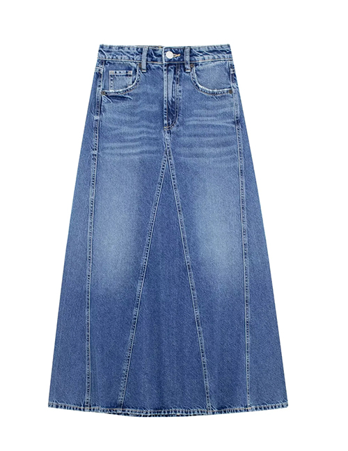 Fashion Deep Blue Denim Skirt