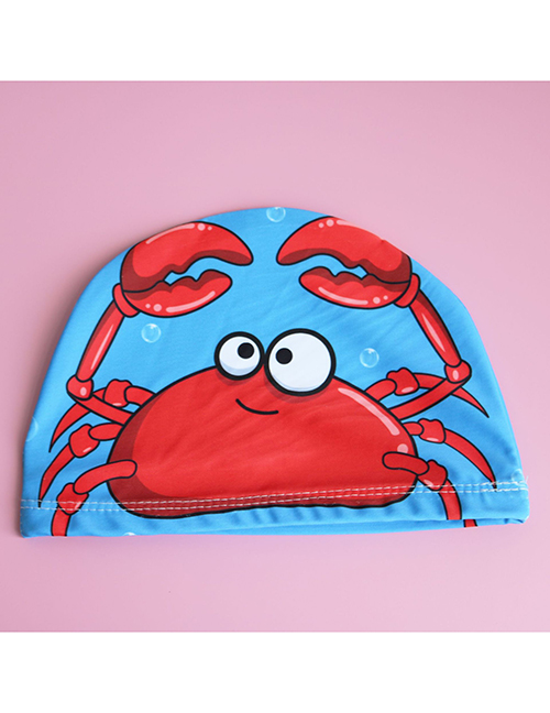 Fashion Crab Polyester Cartoon Swimming Cap