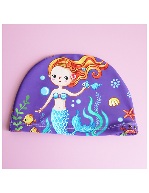 Fashion Mermaid Polyester Cartoon Swimming Cap