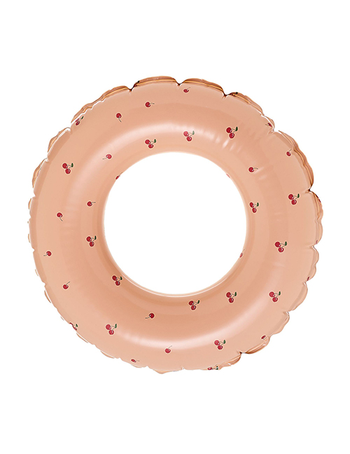 Fashion Retro Cherry Swimming Ring 120#(suitable For Adult Half Lying) Pvc Geometric Cherry Inflatable Swimming Ring