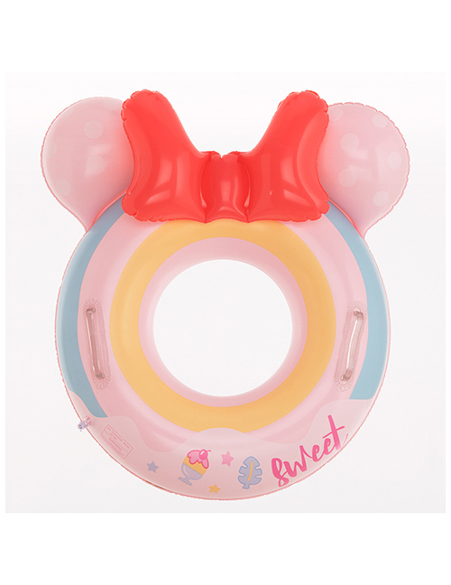 Fashion Rainbow Nini Pink Swimming Circle (suitable For 4-9 Years Old) Pvc Cartoon Children's Inflatable Swimming Seat Circle