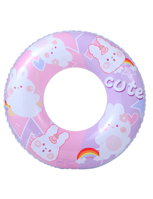Fashion Meng Meng Rabbit Swimming Circle 60#(110g) Is Suitable For 2-4 Years Old Pvc Cartoon Printed Swimming Ring