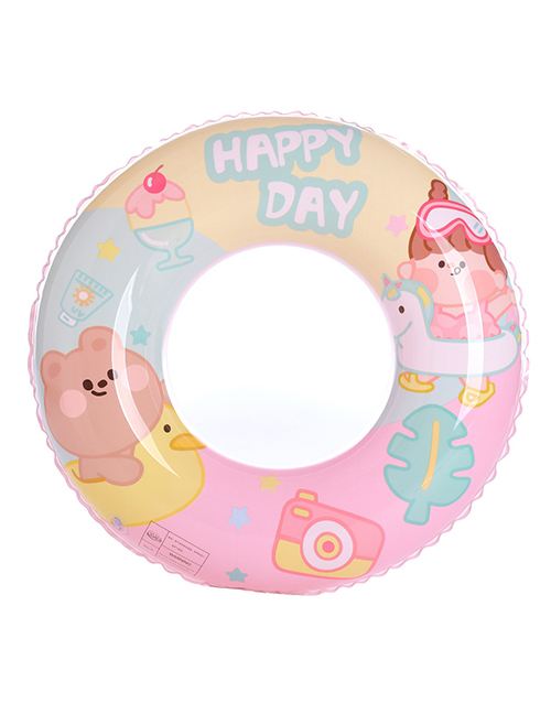 Fashion Summer Colorful Swimming Ring 60#(110g) Is Suitable For 2-4 Years Old Pvc Cartoon Printed Swimming Ring