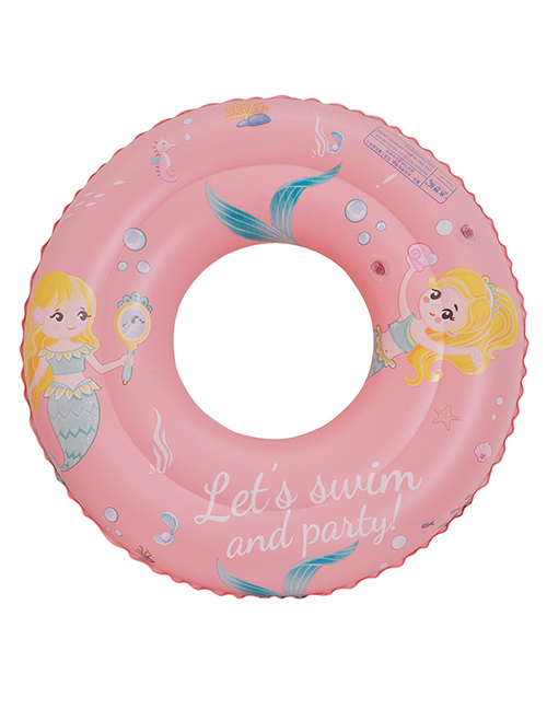 Fashion Pink-mermaid Pvc Cartoon Printed Swimming Ring