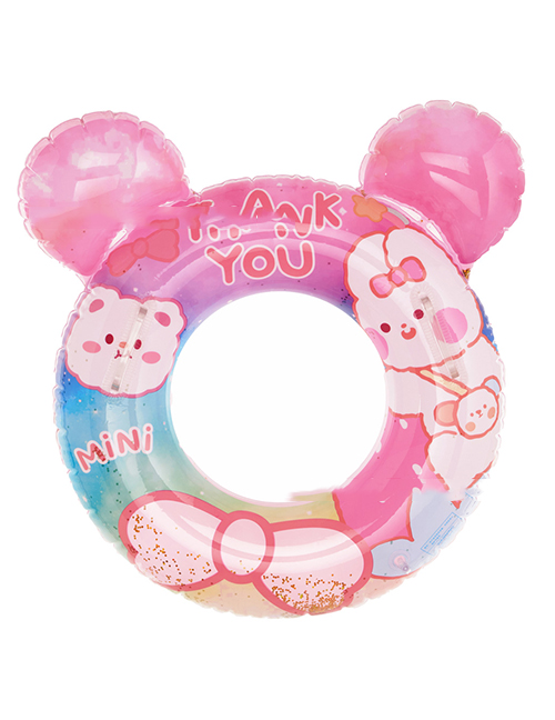 Fashion Stereo Strawberry Rabbit 60#suitable For 2-4 Years Old Pvc Cartoon Printed Swimming Ring