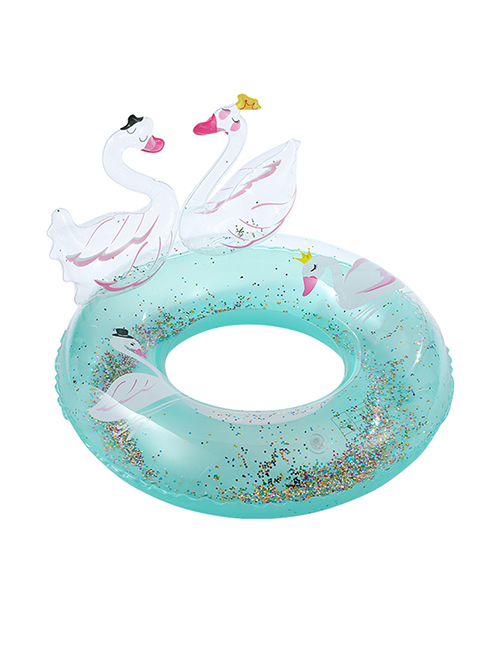 Fashion S Three-dimensional Green Swan 70#suitable For 5-9 Years Old (cm) Pvc Cartoon Printed Swimming Ring