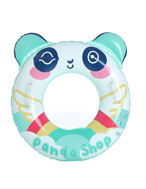 Fashion 60#green Panda Swimming Ring (155g) Pvc Cartoon Children's Inflatable Swimming Ring