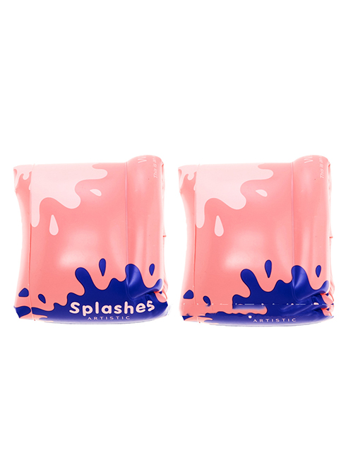 Fashion Pink Splash Ink Arm Ring (cylinder) Pvc Splash Ink Swimming Arm Ring