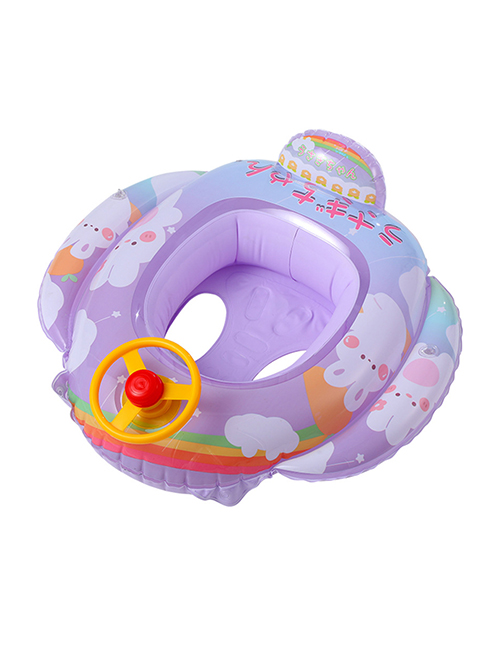 Fashion Mengmeng Rabbit Steering Wheel Inflatable Bottom Pvc Cartoon Steering Wheel Children's Swimming Seat Circle