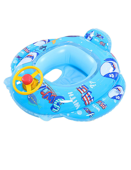 Fashion Shark Steering Wheel Inflatable Bottom Pvc Cartoon Steering Wheel Children's Swimming Seat Circle