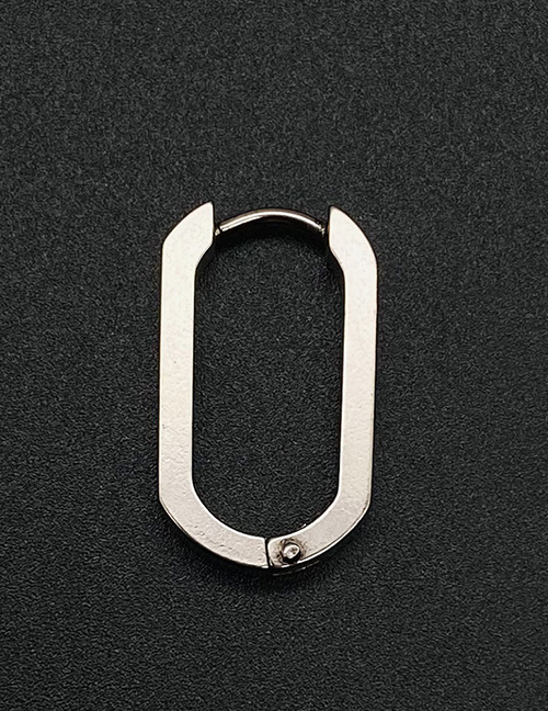 Fashion U -shaped Steel Color Titanium Steel Geometric U -shaped Ear Ring