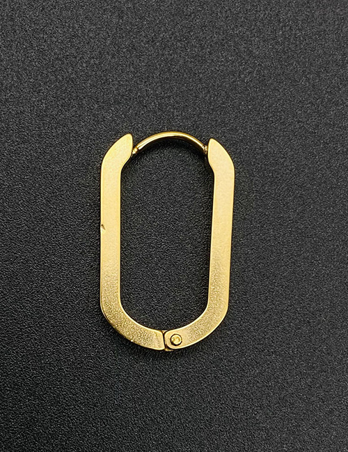 Fashion U -shaped Golden Color Titanium Steel Geometric U -shaped Ear Ring