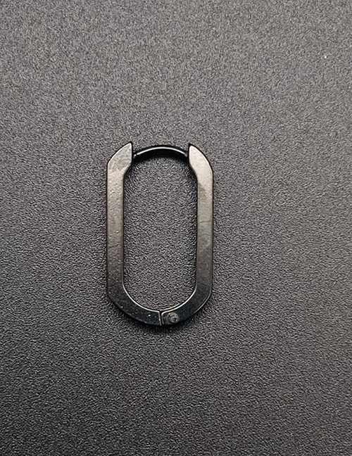Fashion U -shaped Black Titanium Steel Geometric U -shaped Ear Ring