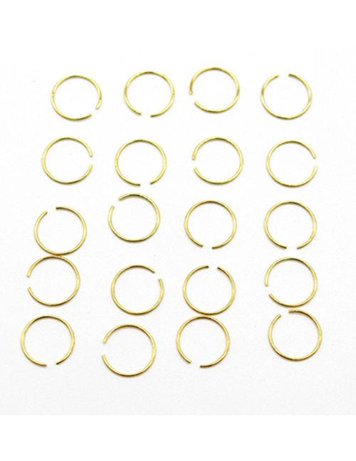 Fashion Gold Stainless Steel Geometric Pseudo -pungent Ring 20 Packs