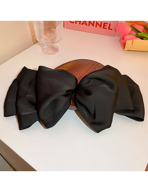 Fashion Spring Clip-black Fabric Bow Hair Clip
