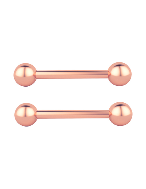 Fashion Steel Ball Rose Gold Stainless Steel Geometric Piercing Breast Ring