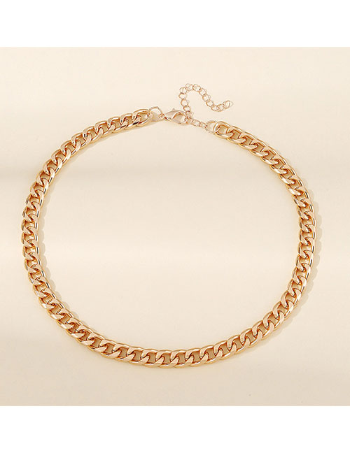 Fashion Rose Gold Metal Geometric Chain Necklace