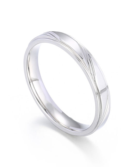 Fashion 6# Titanium Polished Geometric Ring