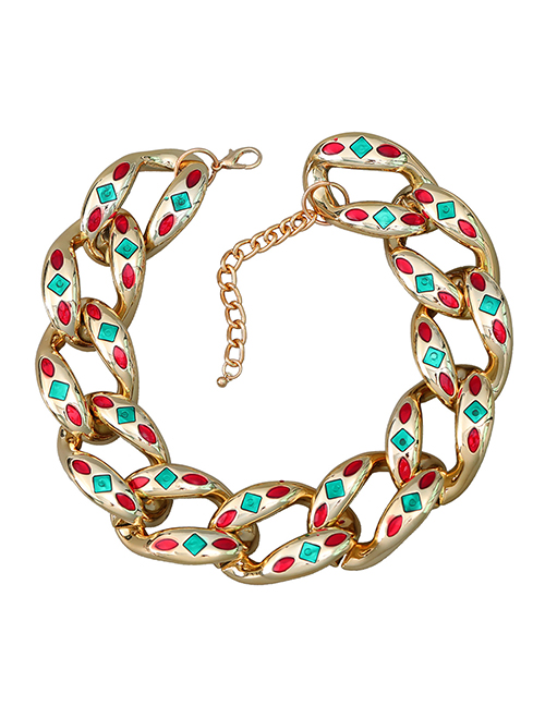 Fashion Golden Color Alloy Drip Chain Necklace