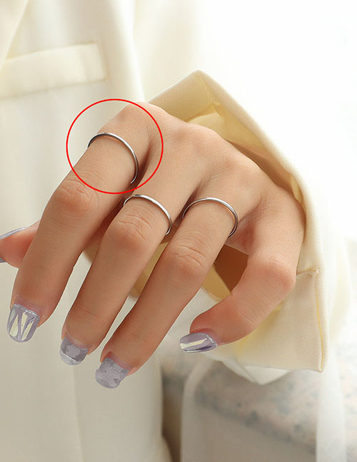 Fashion A Steel Ring Titanium Steel Glossy Ring