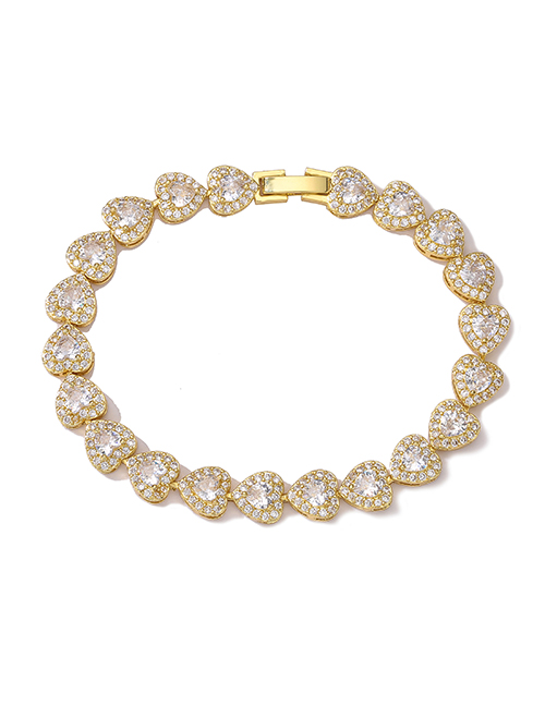 Fashion Golden Lianxin Bracelet Copper Gold -plated Loving Bracelet