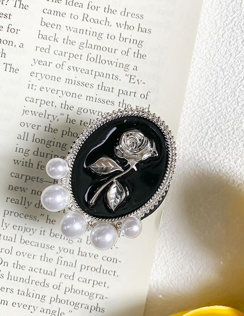 Fashion Metal Bracket-oval Five Beads Roses-silver Metal Rose Dripping Oval Mobile Phone Airbag Support