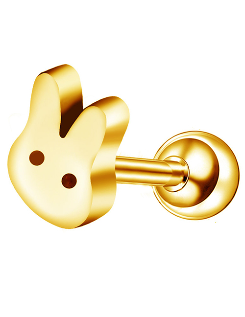 Fashion Golden#rabbit Metal Rabbit Puncture Earrings