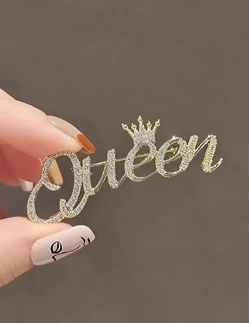 Fashion Letter Brooch Alloy Diamond Letters Brooches