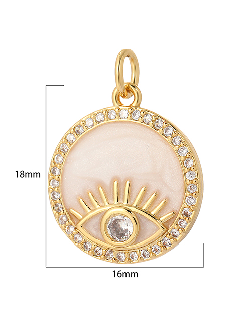 Fashion Gold-2 Copper Inlaid Diamond Eye Round Brand Accessories Accessories
