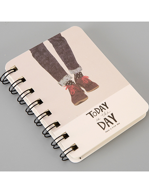 Fashion Late Summer Imprint - Grey Paper Cartoon Coil Notebook