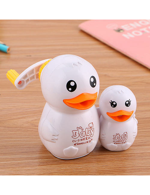 Fashion Duck Duck Baby - White Cartoon Little Duck With Pencil Sharpener