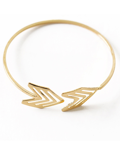 Fashion Gold Metal Open Arrow Open Bracelet