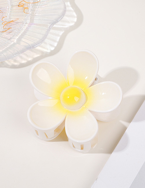 Fashion Gradient Flowers - Bright Milky White Gradient Flower Grabber