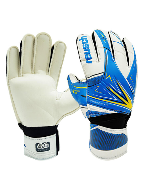 Fashion Blue Lightning Goalkeeper Latex Gloves