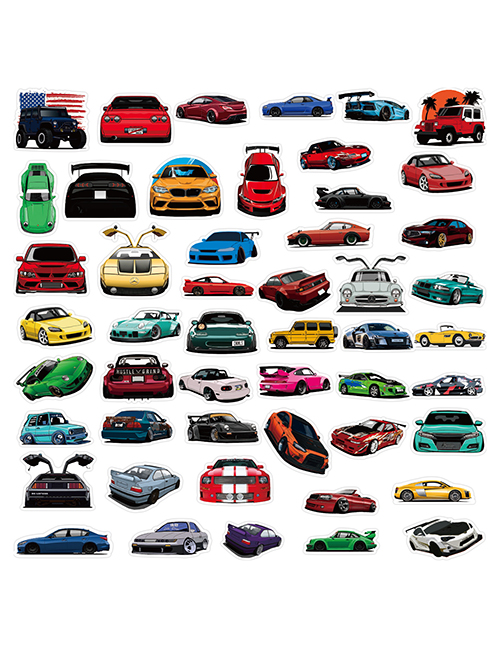 Fashion 50 Pieces Of B Starting From 2 Packs 100 Racing Doodle Stickers