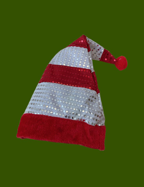 Fashion Striped Red And White Cotton Striped Santa Hat