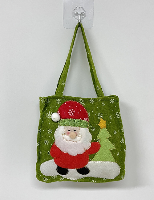 Fashion Santa Claus Nonwoven Christmas Print Shoulder Bag