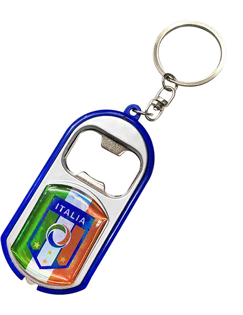 Fashion Italy Plastic Football Cup Laser Bottle Opener Keychain (with Light)