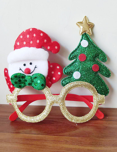 Fashion Snowman Christmas Tree Glasses Cotton Santa Christmas Tree Glasses