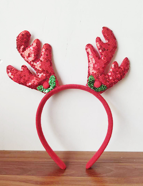 Fashion Red Antler Headband Cotton Christmas Elk Headband