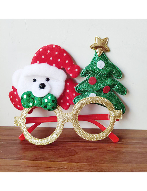 Fashion Bear Christmas Tree Glasses Cotton Christmas Snowman Christmas Tree Glasses