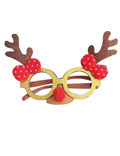 Fashion Elk Horn Glasses A Cotton Christmas Elk Glasses