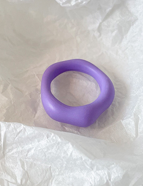 Fashion Purple Resin Geometric Ring