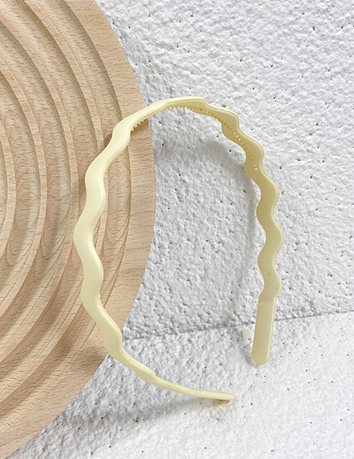 Fashion Creamy-white Wave Scrub Toothed Headband