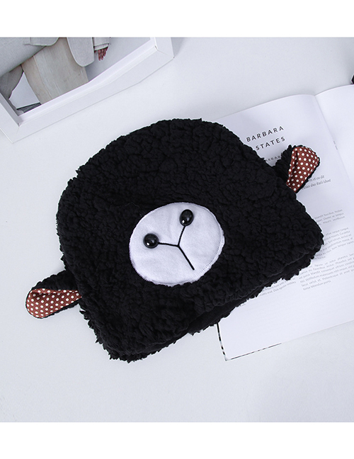 Fashion Black Lamb Hat Lamb Fleece Bucket Hat