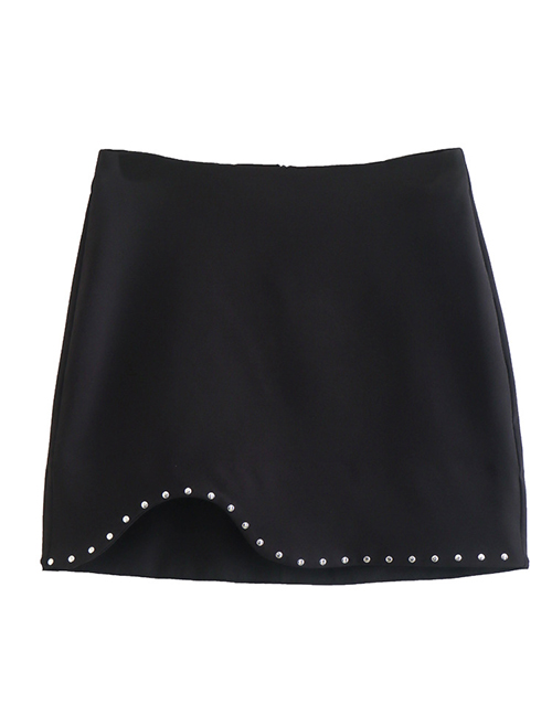 Fashion Skirt Polyester Stud Irregular Skirt